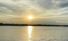 sunset pantai olo medan